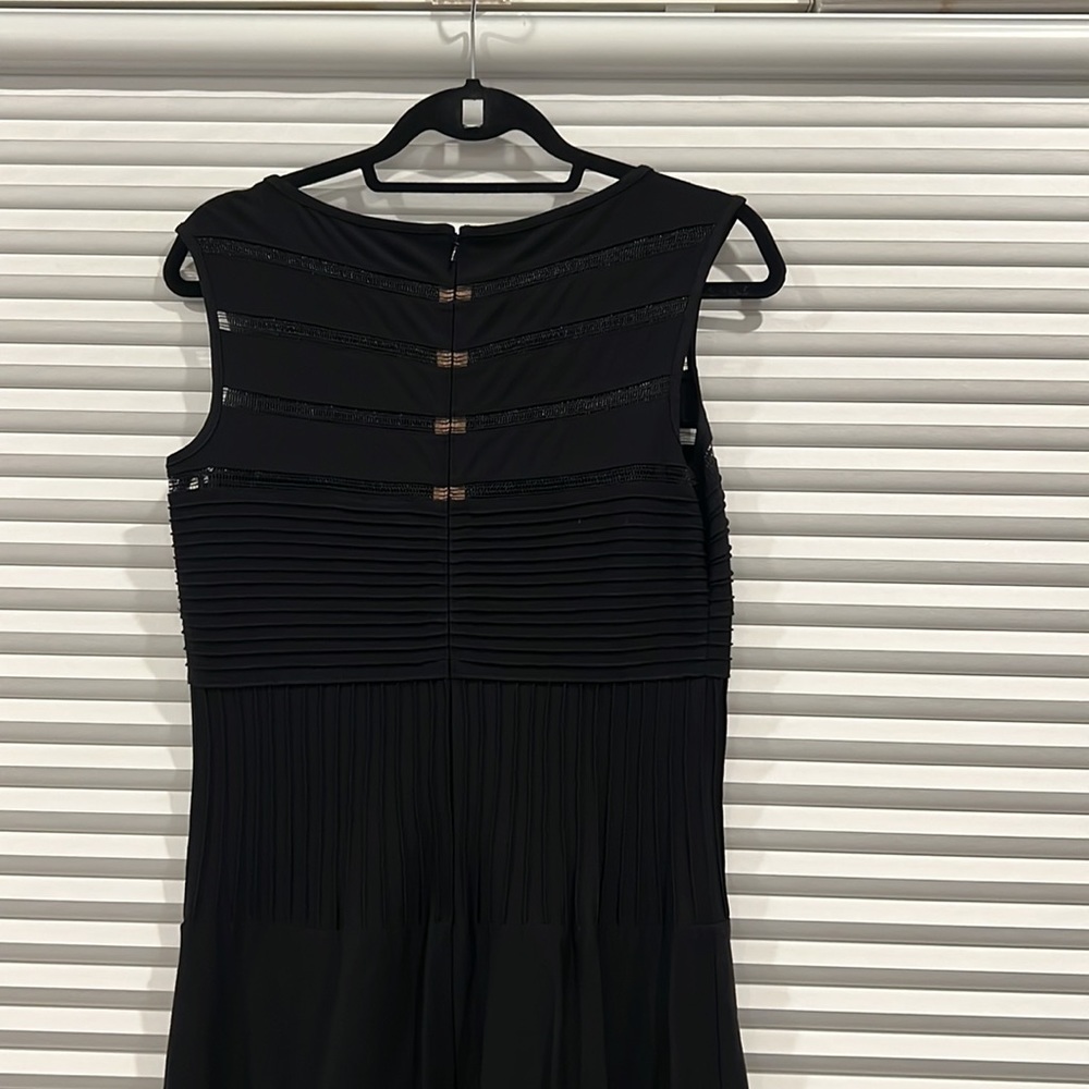 TADASHI SHOJI ILLUSION COCKTAIL DRESS W/ TULLE  DETAIL & BACK ZIPPER CLOSURE - Picture 12 of 13